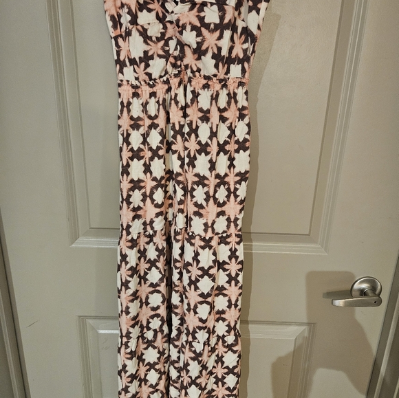 Loft Floral Pink and Brown Maxi Dress 2p Will Take Best Offer - Picture 3 of 5